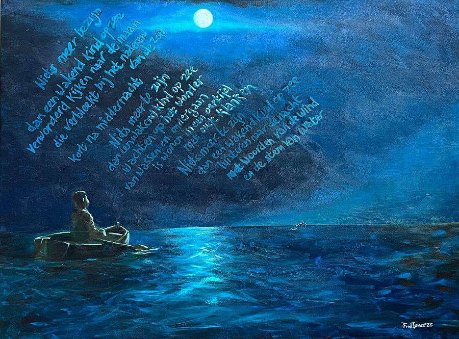 Schilderij Fred Isaacs - naar het gedicht Niets van inez Meter